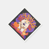 KLEINE BOO Creme Chow Serviette (Ecke)