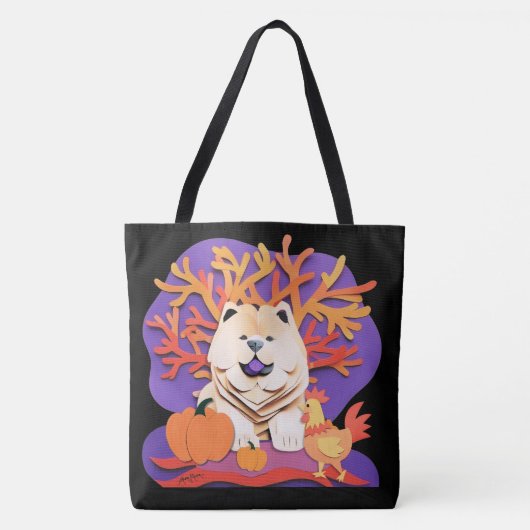 KLEINE BOO Creme Chow Tasche (Vorderseite)