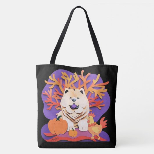 KLEINE BOO Creme Chow Tasche (Rückseite)