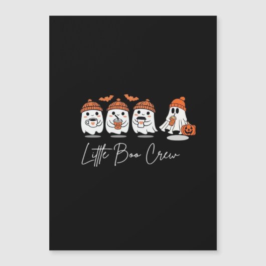 Kleine Boo Crew Minimalistisches Design Magnetkarte (Vorderseite)