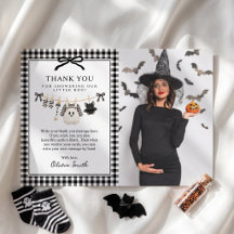 Kleine Boo Gingham Schwarze Schleife Baby Shower F