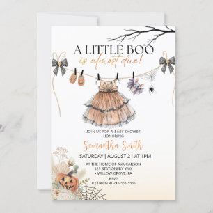 Kleine Boo Girl-Wäscheleine Babydusche Einladung