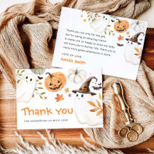 Kleine Boo Halloween-Baby-Party Danke-Schön