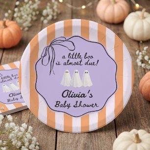 Kleine Boo Halloween-Baby-Party-Papierteller Pappteller