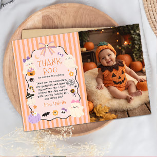 Kleine Boo Halloween Geburtstagsfoto Danke Karte