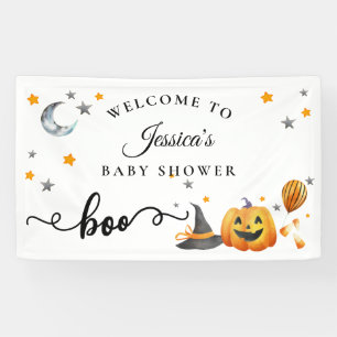 Kleine Boo Halloween-Kürbis-Baby-Party-Willkommen Banner