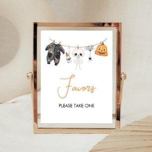 Kleine Boo Halloween Wäscheleine Geschenkanhänger Poster