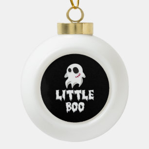 Kleine Boo in Halloween Cooles Grafikdesign Keramik Kugel-Ornament