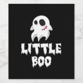 Kleine Boo in Halloween Cooles Grafikdesign Weinetikett (Einzelnes Label)