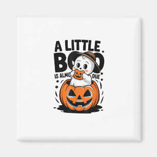 Kleine Boo ist fast fällig Süße Halloween-Schwange Magnet