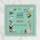 Kleine BOO ist wegen Ghost Pumpkin Spooky Baby Dus Geschenkanhänger (Rückseite)