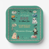 Kleine BOO ist wegen Ghost Pumpkin Spooky Baby Dus Pappteller (Vorderseite)