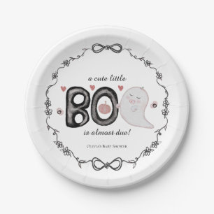 Kleine Boo kommt bald Halloween-Baby-Party Pappteller