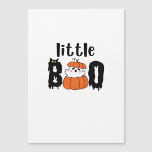 Kleine Boo Süße Halloween-Kürbis-Katze im Vintage- Magnetkarte