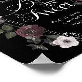 Kleine Boos sind süße spoky gotische Florals Zeich Poster (Ecke)