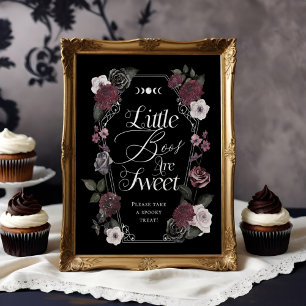 Kleine Boos sind süße spoky gotische Florals Zeich Poster