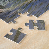 Kleine Boote entlang eines grünen Ufers Puzzle (Seite)
