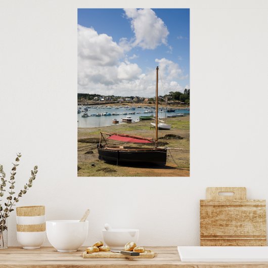 Kleine Boote | Ploumanac'H, Frankreich Poster (Küche)