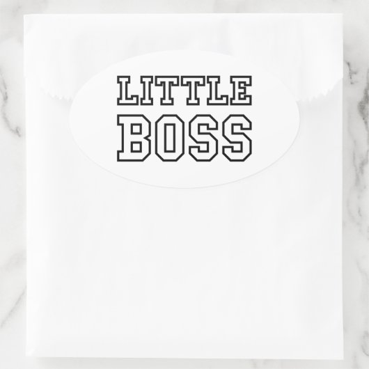 KLEINE BOSS OVALER AUFKLEBER (Tasche)