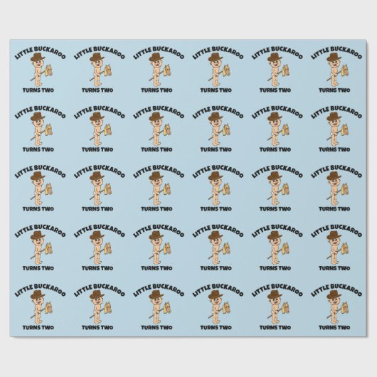 KLEINE BOY COWBOY CUSTOM GEBURTSTAG GESCHENKPAPIER (Flach)