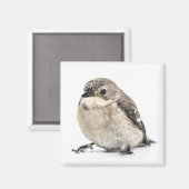 Kleine braune Gartenvogelfoto Magnet (Vorderseite/Rückseite)