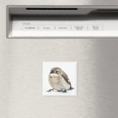 Kleine braune Gartenvogelfoto Magnet (In Situ (Geschirrspüler))