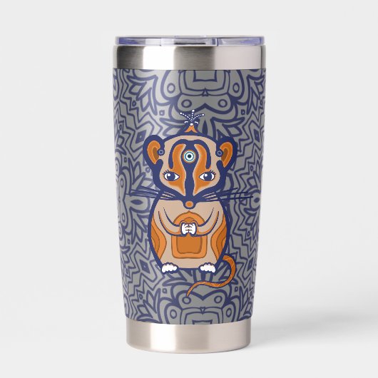 Kleine Braune Maus Thermobecher (Vorderseite)