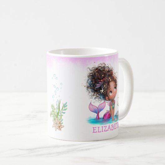 Kleine braune Meerjungfrau Tasse (VorderseiteRechts)