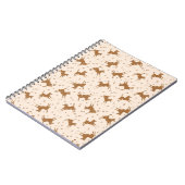 Kleine braune Pferde - auf Lachsrosa. Notizblock (Linke Seite)