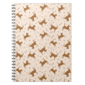 Kleine braune Pferde - auf Lachsrosa. Notizblock (Vorderseite)