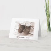 Kleine braune Schuhkarte Karte (Rückseite)