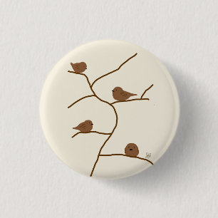Kleine braune Vögel. 茶 色 の 小 鳥 達 Button