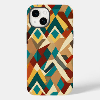 Kleine braune, weiße und schwarzblaue Linien Case-Mate iPhone 14 Hülle