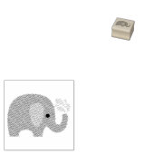 Kleine Briefmarke aus Kautschuk - Elefantenduschen Gummistempel (Stempel)