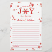 Kleine Broschüre mit dem Weihnachtsduschenempfang (Vorderseite)