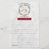 Kleine Broschüre mit dem Weihnachtsduschenempfang (Vorderseite)