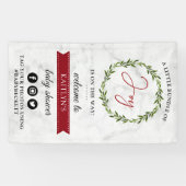 Kleine Broschüre mit der Weihnachtsdusche Begrüßun Banner (Horizontal)