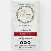 Kleine Broschüre mit der Weihnachtsdusche Begrüßun Banner (Vertikal)