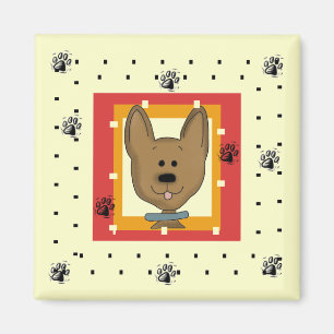 Kleine Brown-Hündchen-T-Shirts und Geschenke Magnet