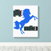 Kleine Brüderpferdehaltung Leinwanddruck (Insitu (Holzboden))