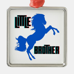 Kleine Brüderpferdehaltung Ornament Aus Metall