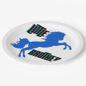 Kleine Brüderpferdehaltung Pappteller (Schrägansicht)