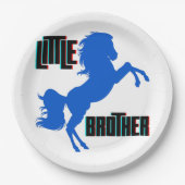 Kleine Brüderpferdehaltung Pappteller (Vorderseite)