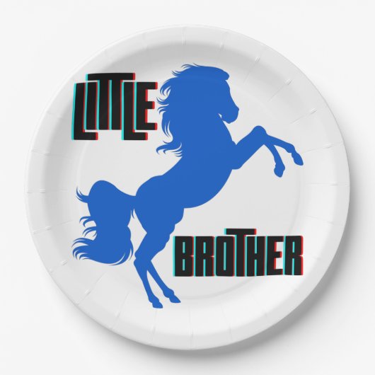 Kleine Brüderpferdehaltung Pappteller (Vorderseite)