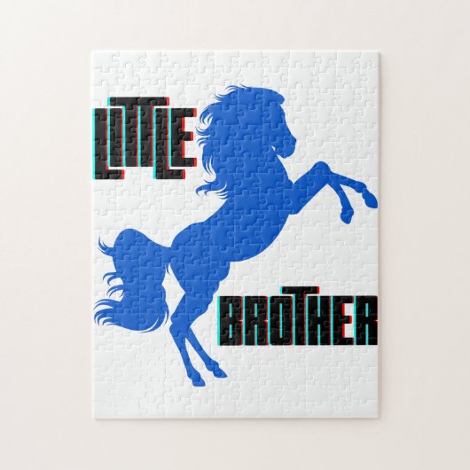 Kleine Brüderpferdehaltung Puzzle (Vertikal)