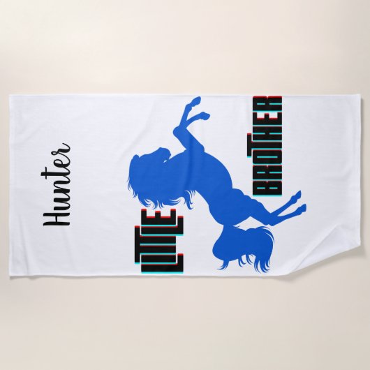 Kleine Brüderpferdehaltung Strandtuch (Vorderseite)