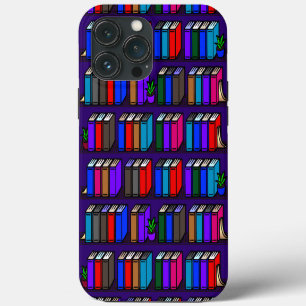 Kleine Bücherregale in Lila iPhone 13 Pro Max Hülle