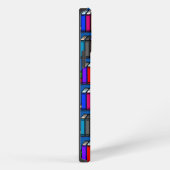 Kleine Bücherregale Teal iPhone Hülle (Rechte Seite)