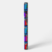 Kleine Bücherregale Teal iPhone Hülle (Linke Seite)