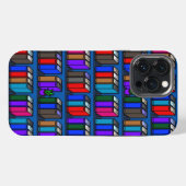 Kleine Bücherregale Teal iPhone Hülle (Rückseite (Horizontal))